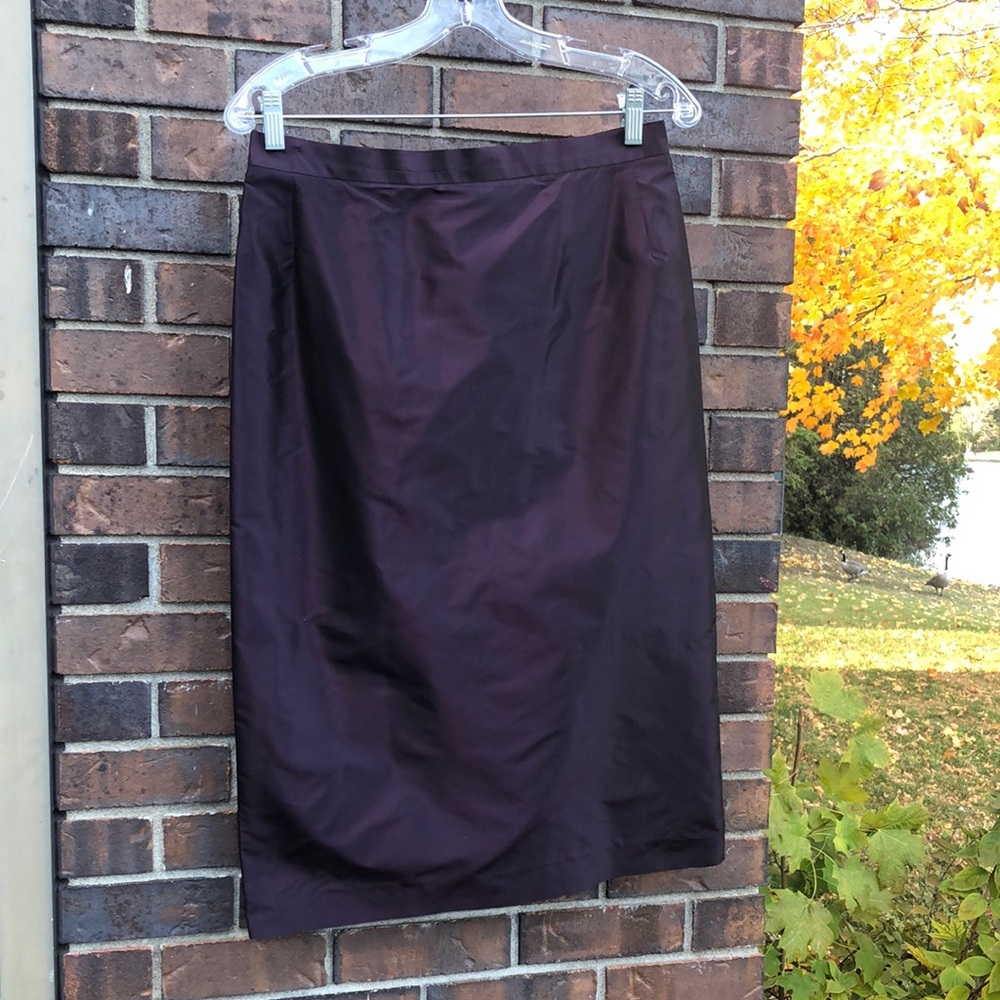 Vintage Plum Taffeta Skirt